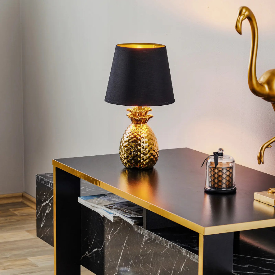 Reality Leuchten Ananas bordlampe i fargen gull