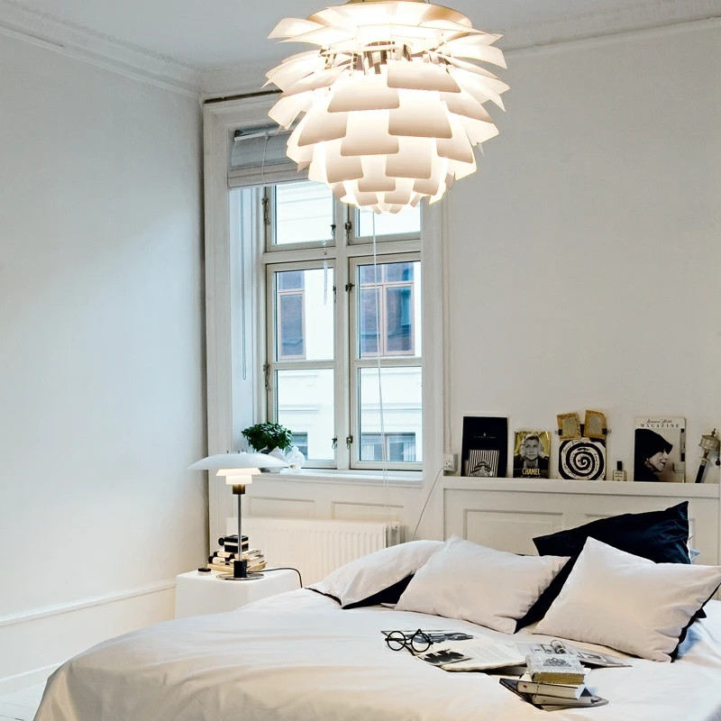 Soverom med PH Kongle-lampe i taket